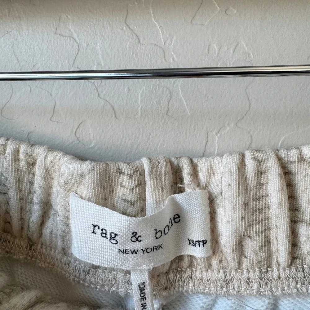 Rag & Bone Miramar Cable Knit Print Joggers Cream Beige 100% Cotton Size XS - Picture 5 of 10